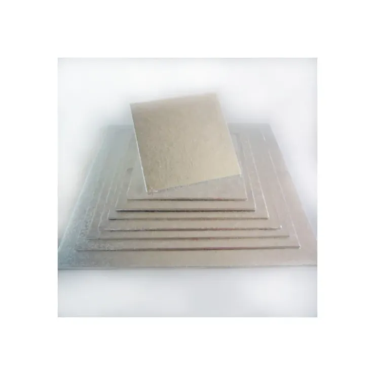 Hot FUNCAKES Support Gâteau Carré 27.5 x 0,4 cm Argenté