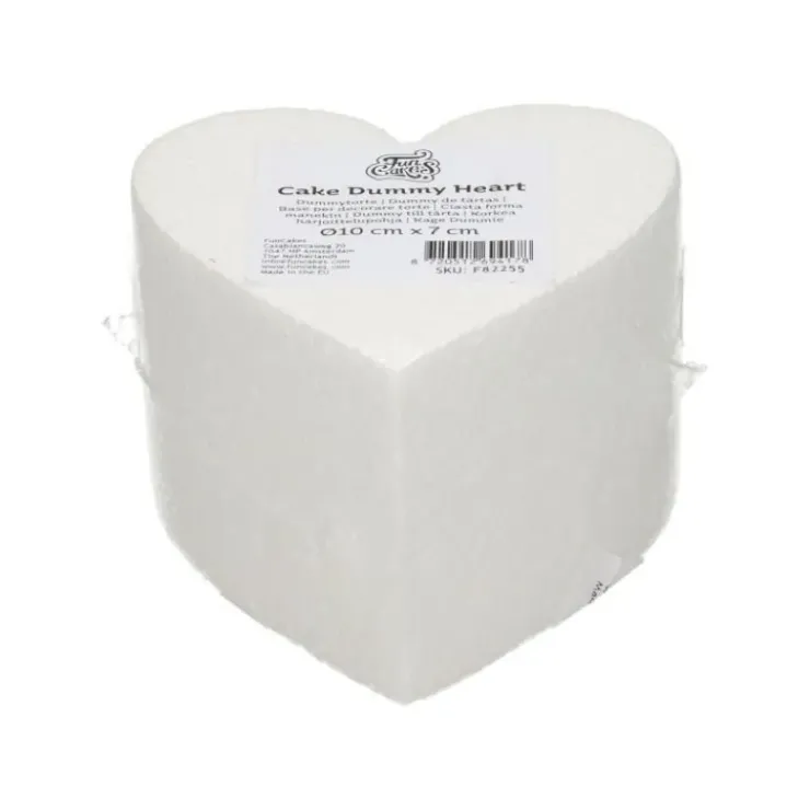 Hot FUNCAKES Support Polystyrène Cœur Ø 10 cm H 7 cm