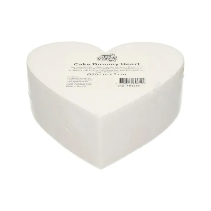 FUNCAKES Support Polystyrène Cœur Ø 20 cm H 7 cm