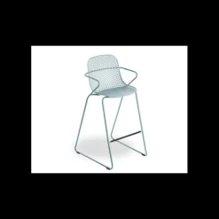 Discount GROSFILLEX Tabouret en Acier avec Assise Résine Bleu Ether Ramatuelle 73’