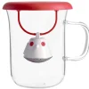 Hot CUISINEADDICT Tasse à Thé avec Infuseur et Couvercle Rouge 400 ml QDO