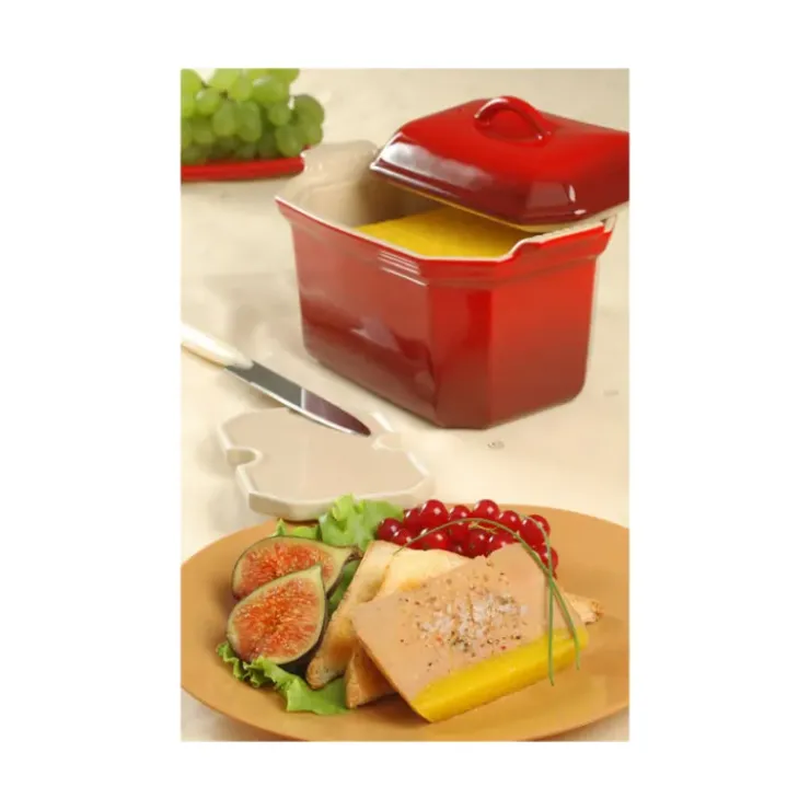New LE CREUSET Terrine à Foie Gras avec presse 0,6 L Cerise