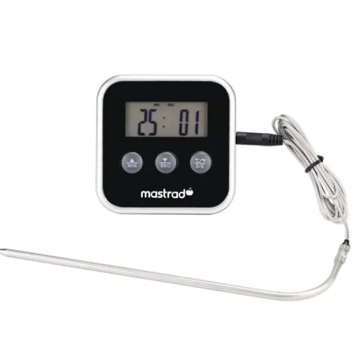 MASTRAD Thermomètre Cuisson à Sonde Inox M Square