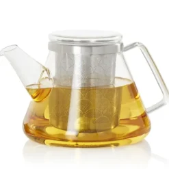 New ADHOC Théière en Verre avec Filtre Inox 1 L