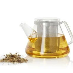 New ADHOC Théière en Verre avec Filtre Inox 1 L