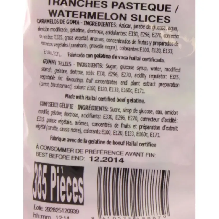 FINI Tranches de Pastèque x 385 - Bonbons Halal