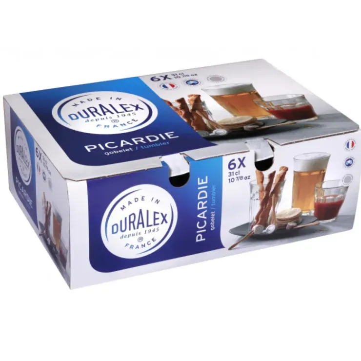 New DURALEX Verres Picardie 31 cl (x6)