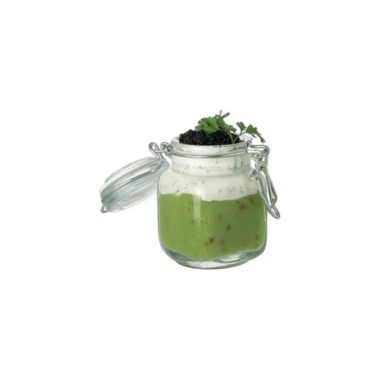 Online CUISINEADDICT Verrine Old School Carrée 7 cl x6 avec Couvercle