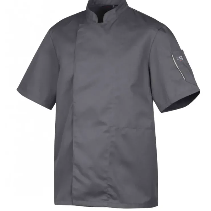 Outlet ROBUR Veste de Cuisine Mixte Anthracite NERO T.3 manches Courtes