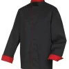 Sale ROBUR Veste de Cuisine Mixte Noire/Rouge BOKO T.4