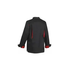 Sale ROBUR Veste de Cuisine Mixte Noire/Rouge BOKO T.4